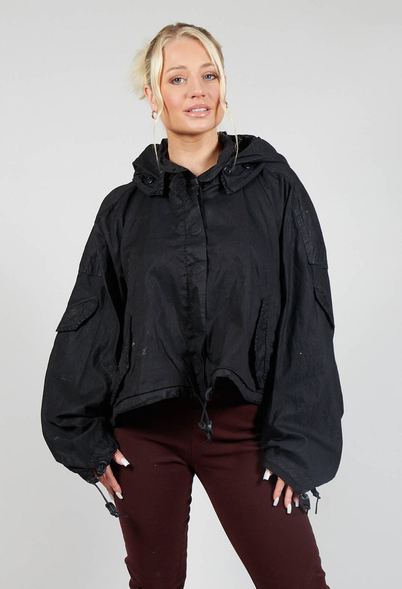 Cropped 2025 drawstring windbreaker