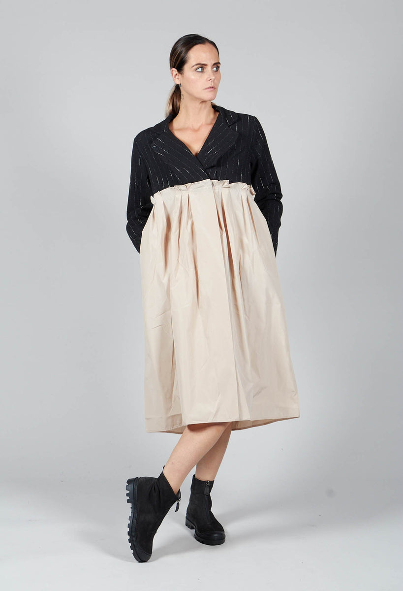 Dust Coat Pleated Dress in Powder Olivia May