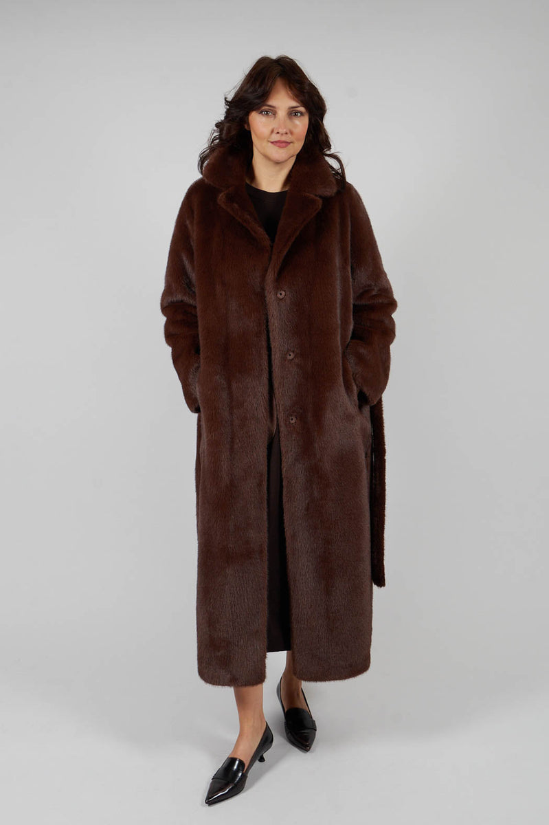 Faux shops Mink Fur Coat - New