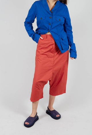 Cropped Wide Leg Trousers in Orange