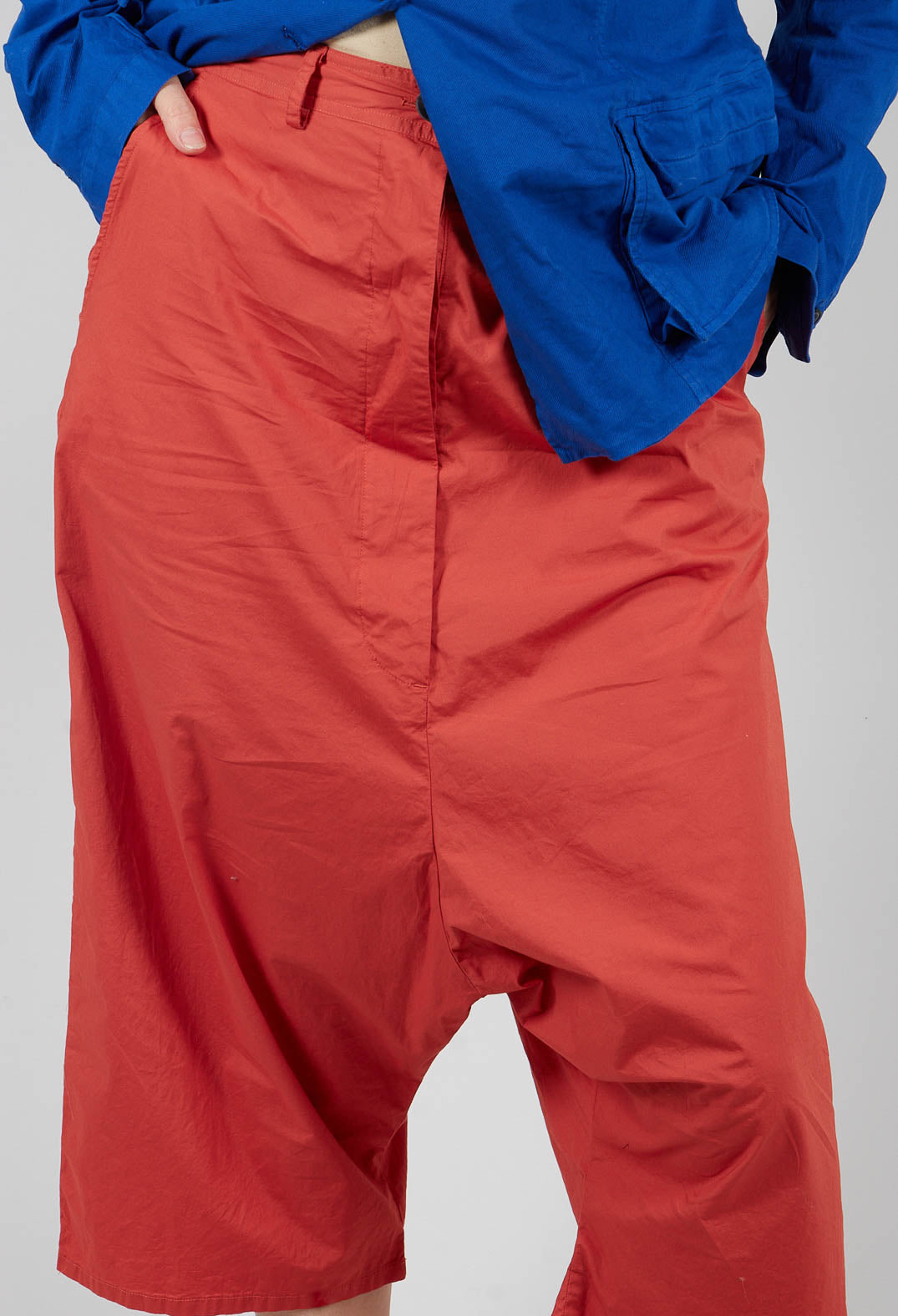 Cropped Wide Leg Trousers in Orange