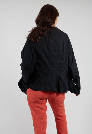 Peplum Hem Jacket in Black