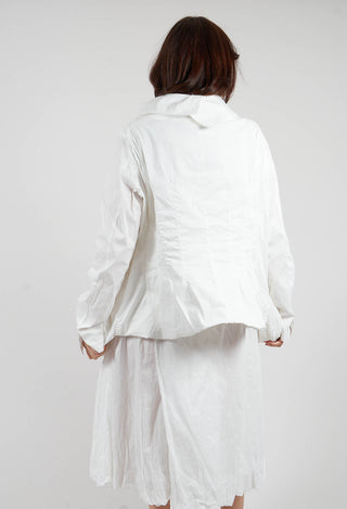 Peplum Hem Jacket in Starwhite