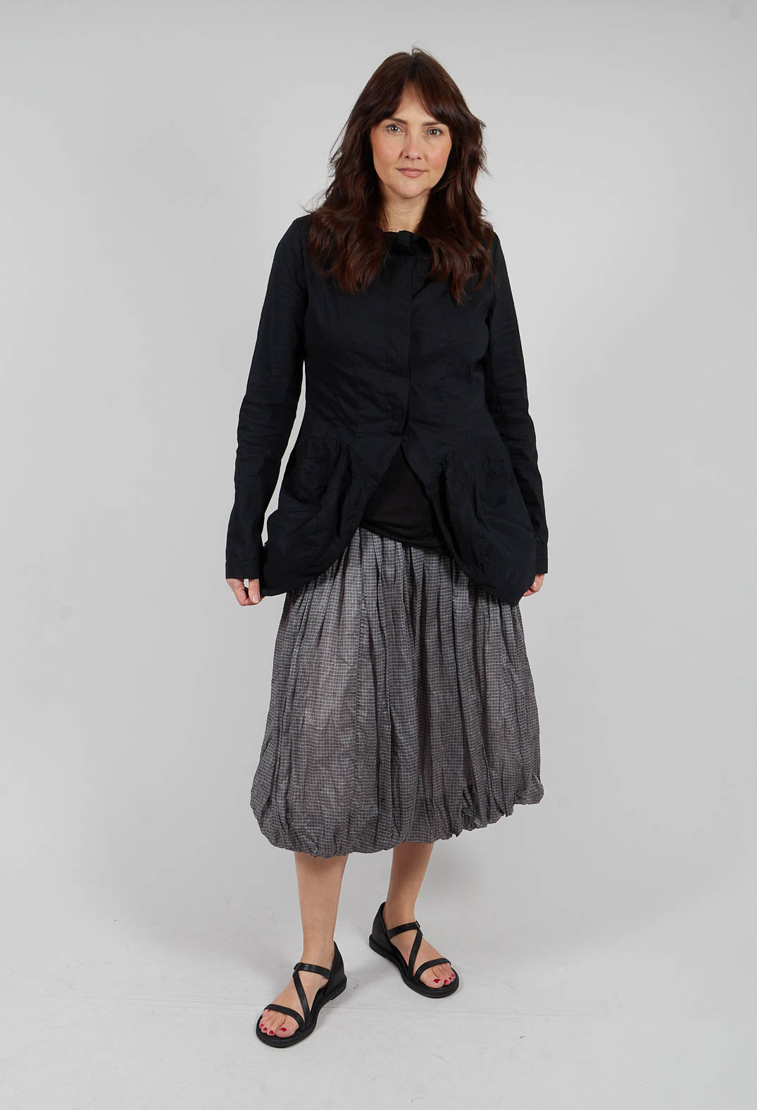 Flared Culottes in Black Stripe