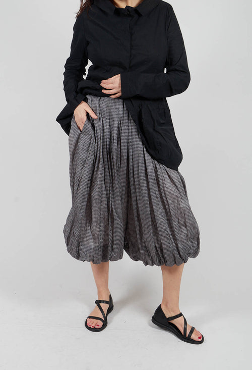 Flared Culottes in Black Stripe