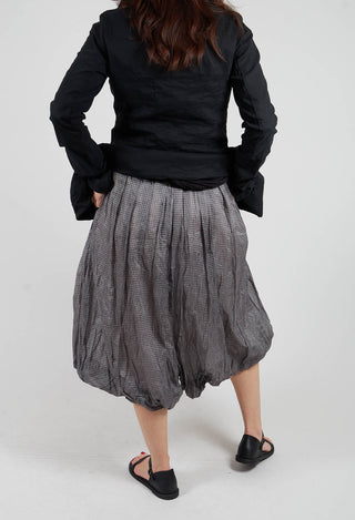 Flared Culottes in Black Stripe