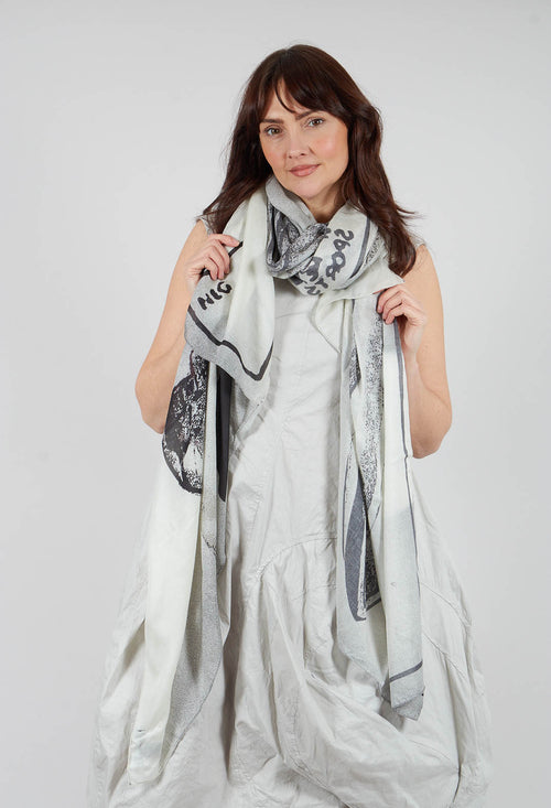 Oversized Print Scarf in Galaxy Print