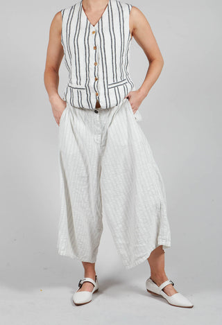 Wide Leg Culottes in White