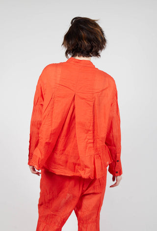 Sheer Crinkled Shirt in Mandarine Paper