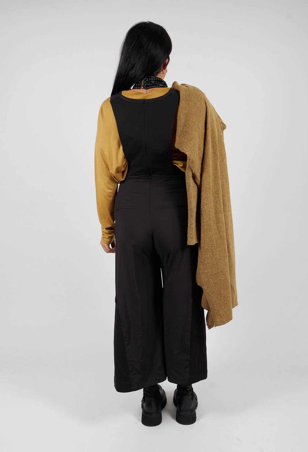 Sleeveless Wide Leg Jumpsuit in Black