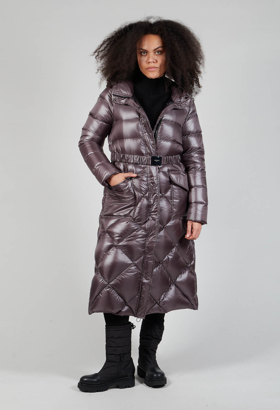 Warehouse asymmetric clearance padded coat