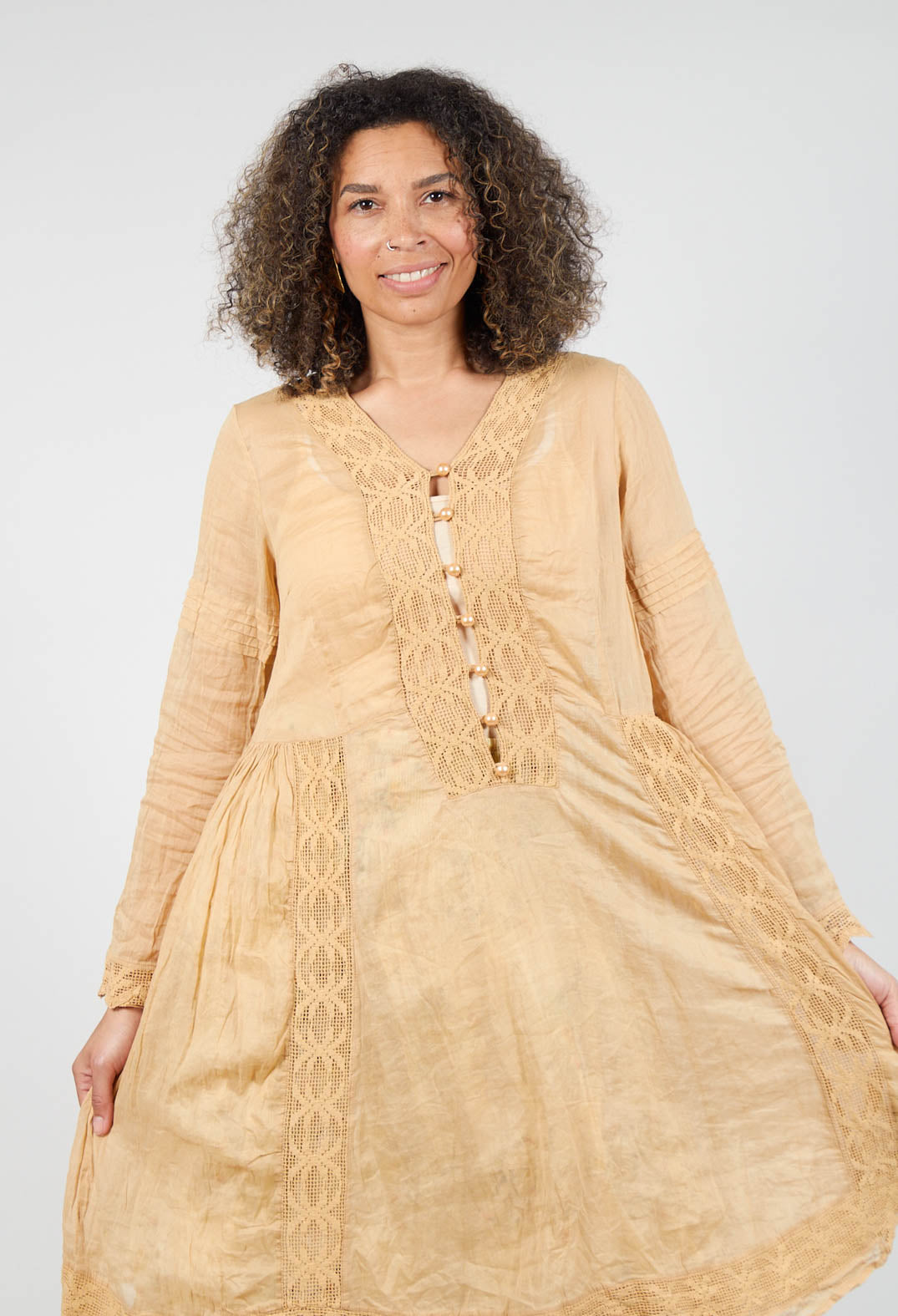 Organdie Dress in Amber