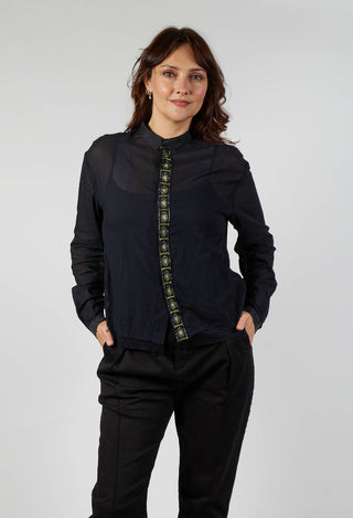 Silk Shirt in Dark Green