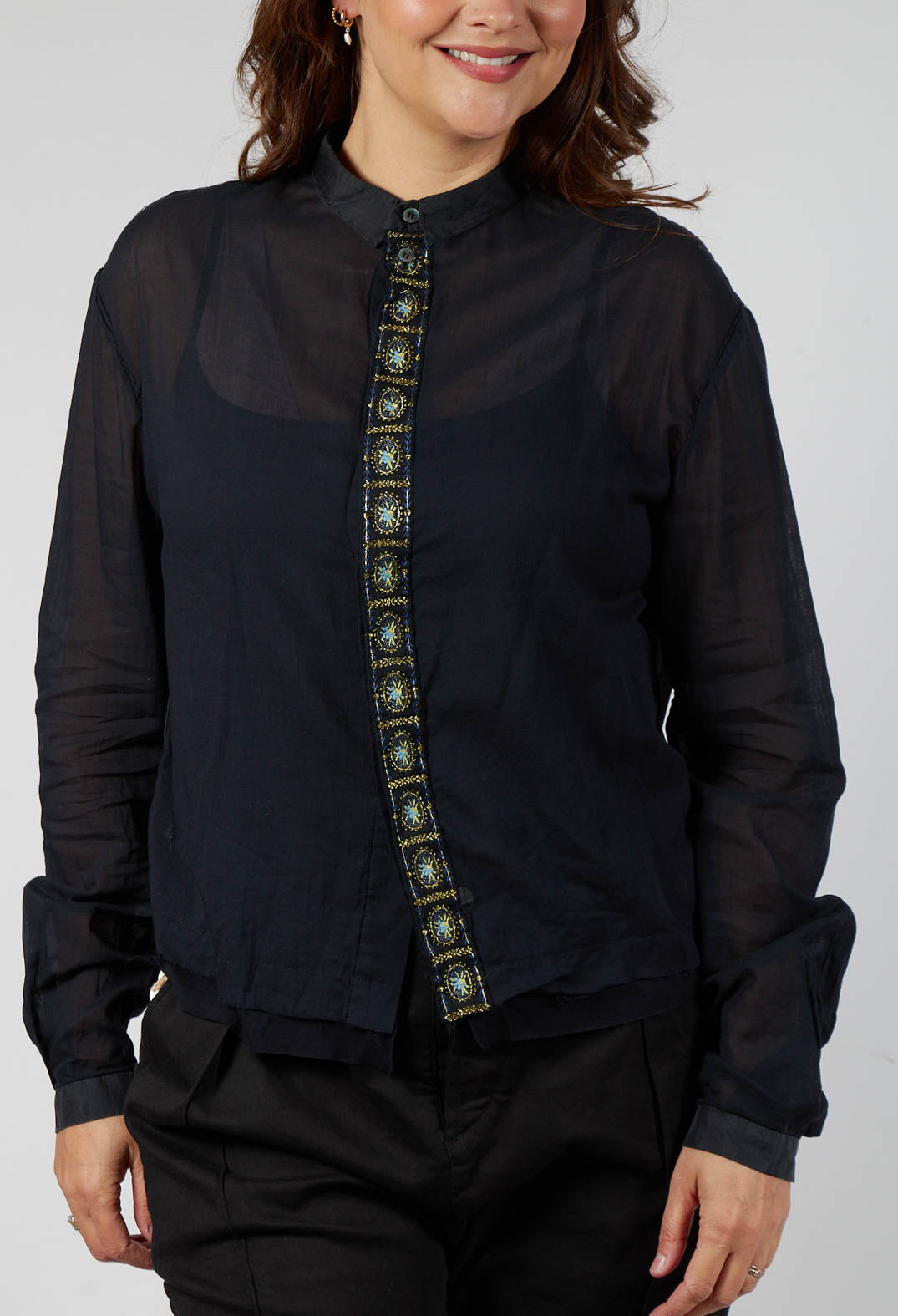 Silk Shirt in Dark Green