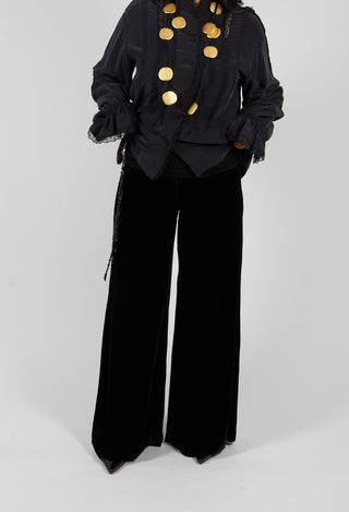 Velvet Trousers in Black