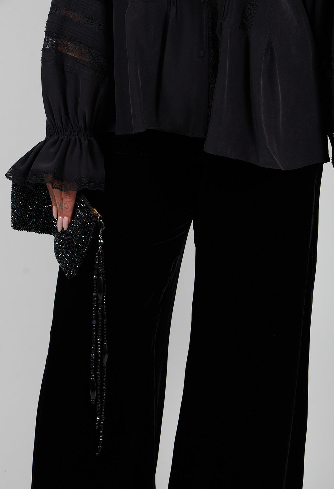 Velvet Trousers in Black