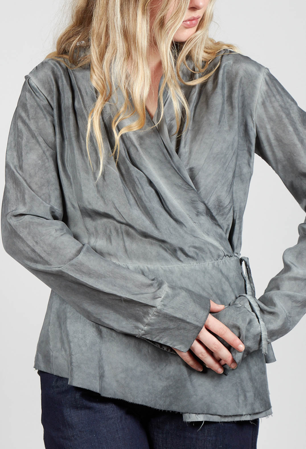 Wrap Blouse in Ferro