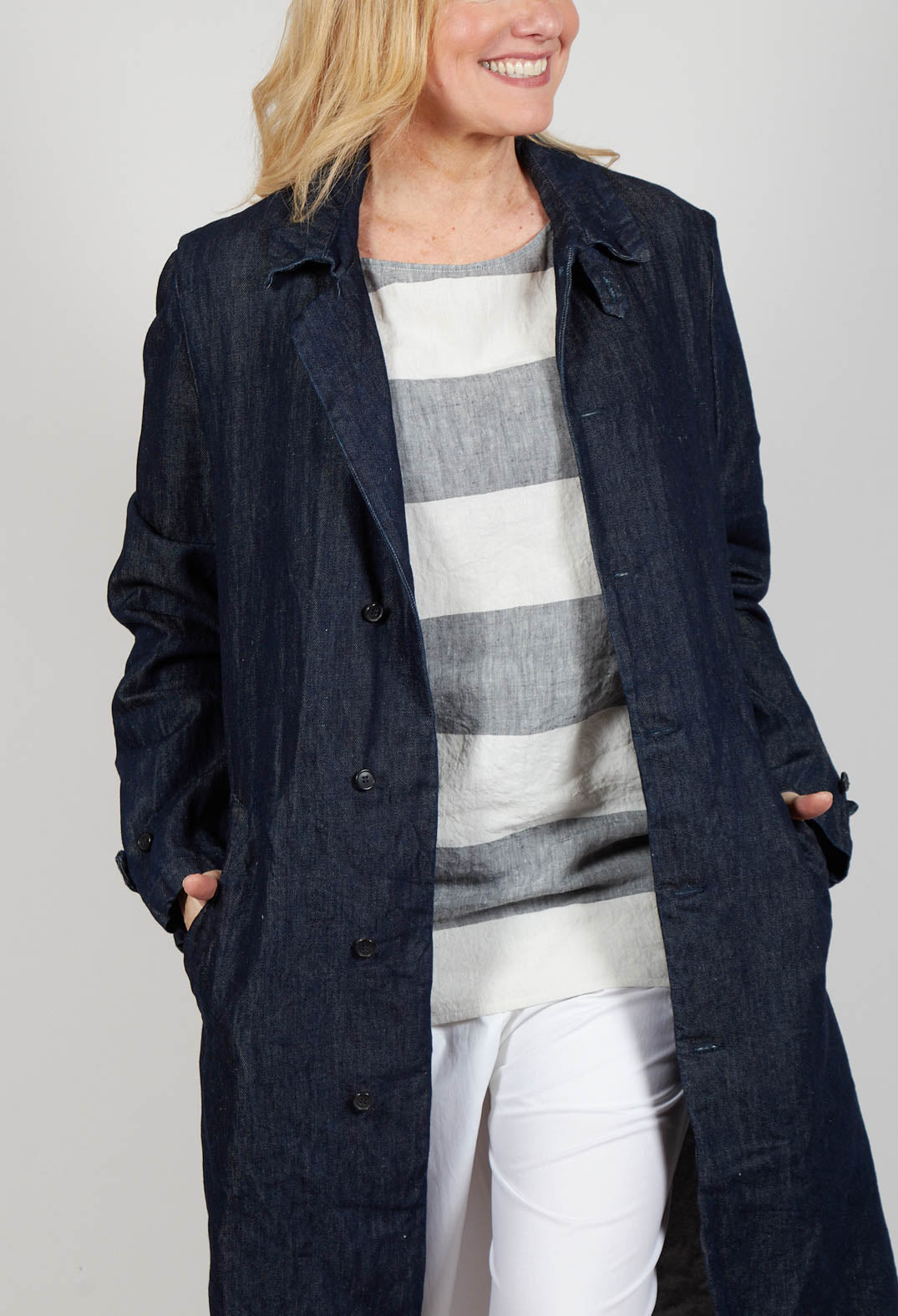 Duster Coat in Indigo