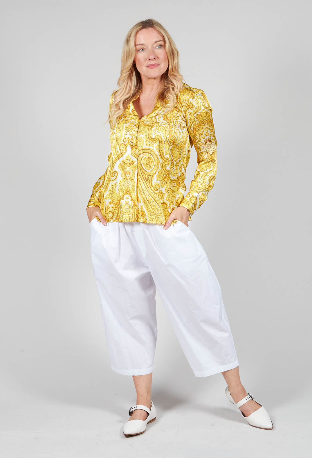 Kay Blouse in Paisley Yellow