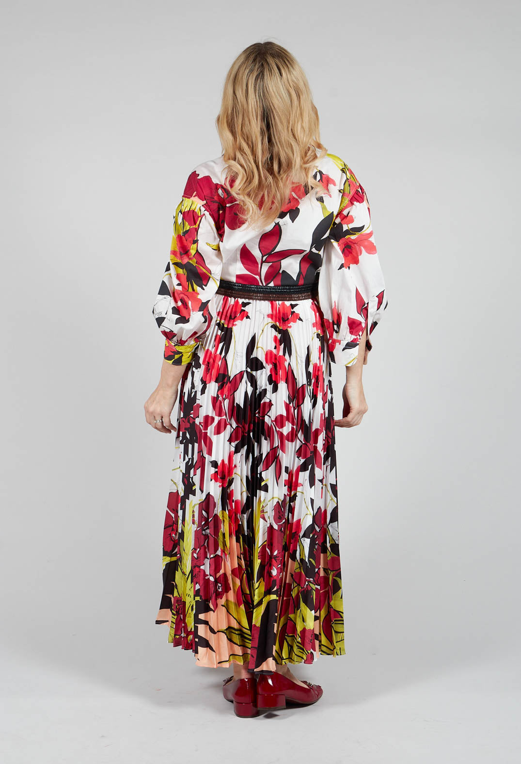 Pleated Shirt Dress in Idem/Floral Jungle