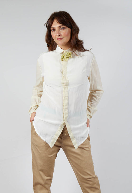 Silk Shirt in Light Yellow