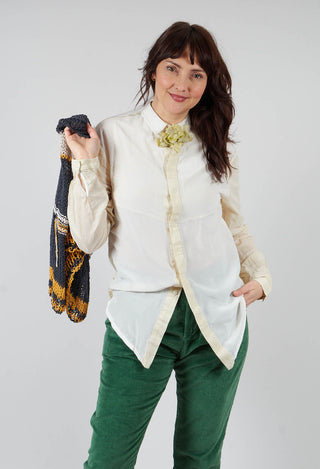 Silk Shirt in Light Yellow