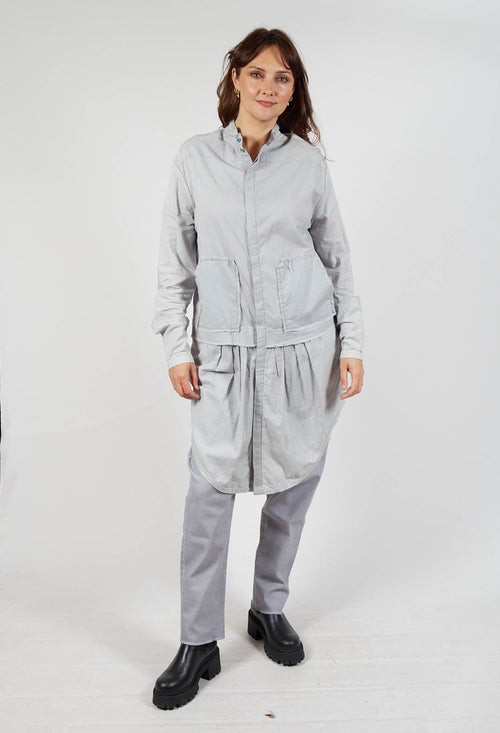 Shirt Dress in Medium Grey