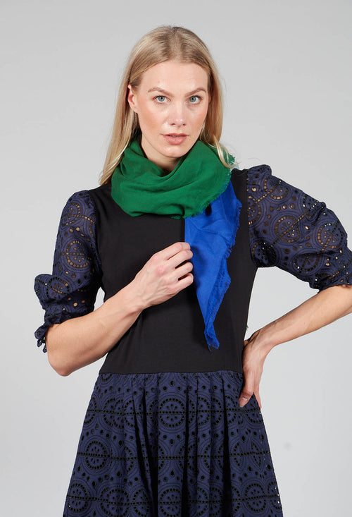 Colour Block Scarf in Japan Blue