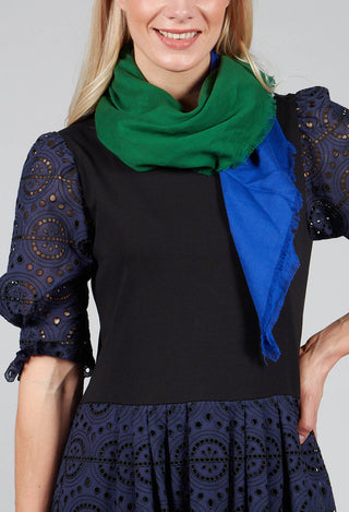 Colour Block Scarf in Japan Blue