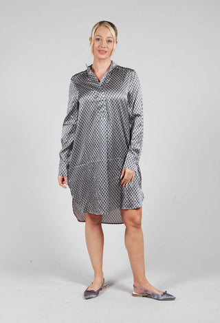 Natelina Dress with Standing Collar