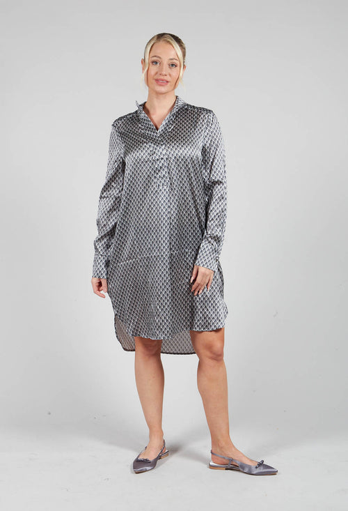 Natelina Dress with Standing Collar