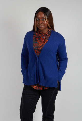 Knitted Cardigan in Cobalto Cobalt