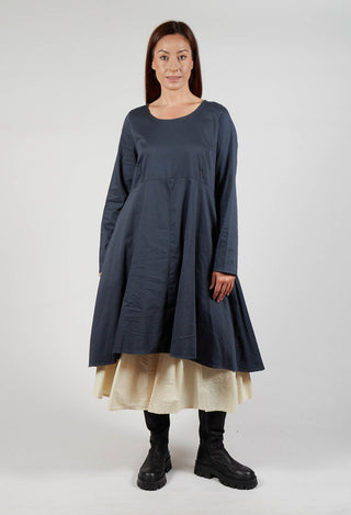 Gertrauten Dress With Asymmetrical Hem Line in Versteck Blue