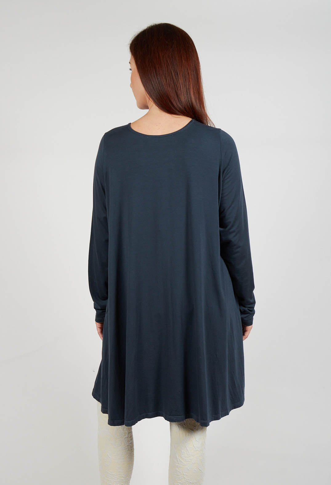 Komplettig Jersey Coat in Versteck Blue