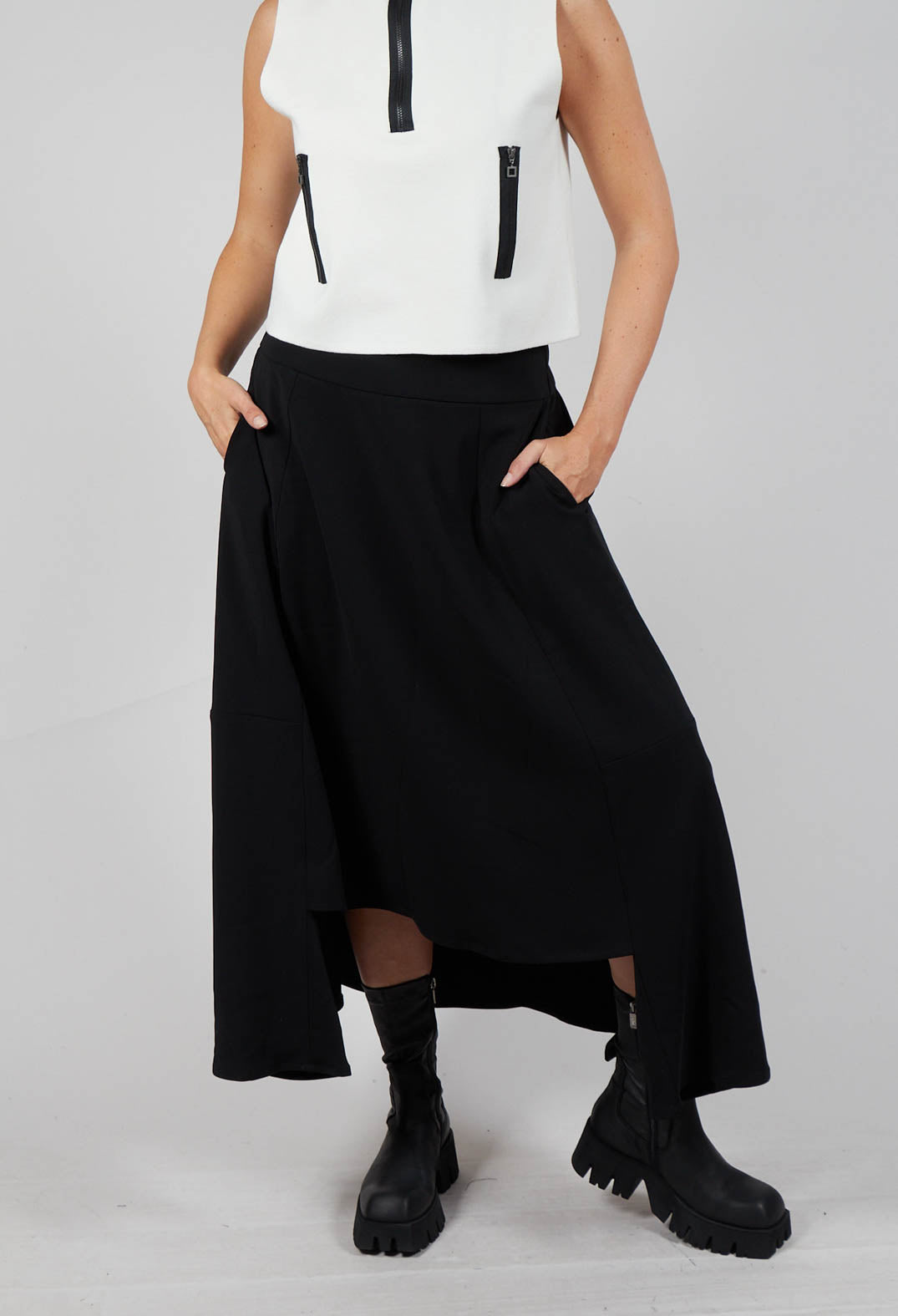 Long Length Skirt in Black