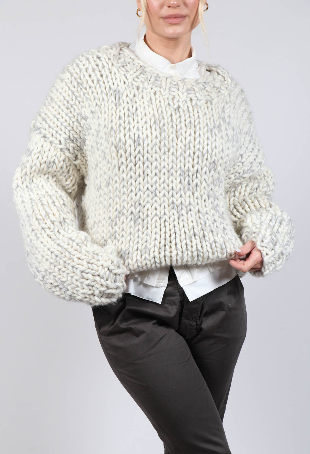 White chunky knit on sale jumper