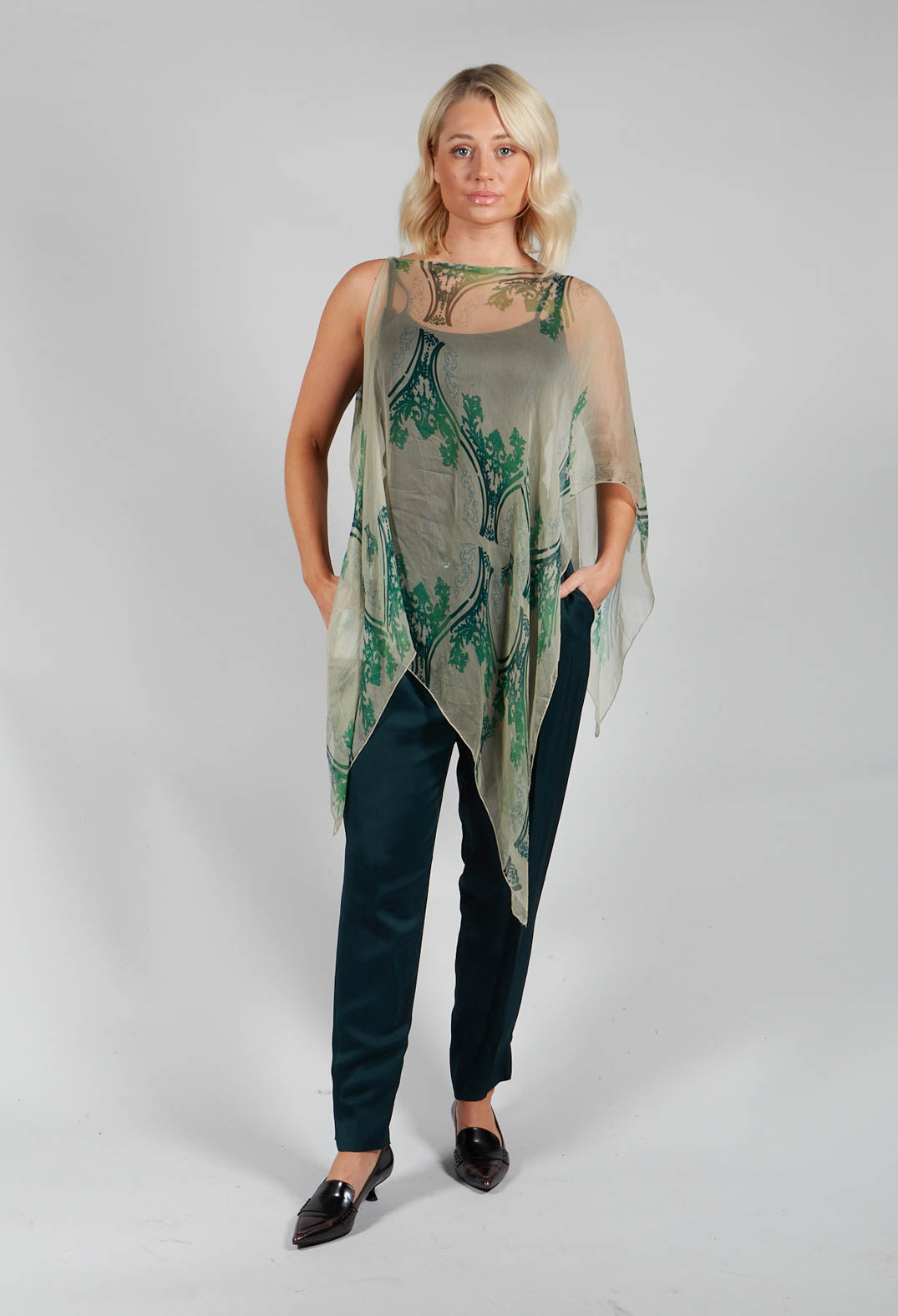 Sheer Poncho in Arabesque