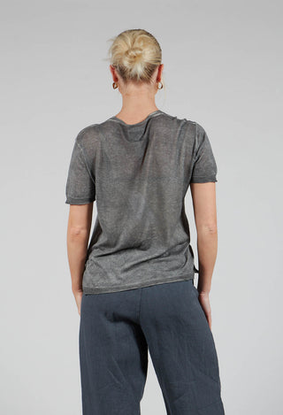 Kamila Pullover T Shirt in Smoke Grey