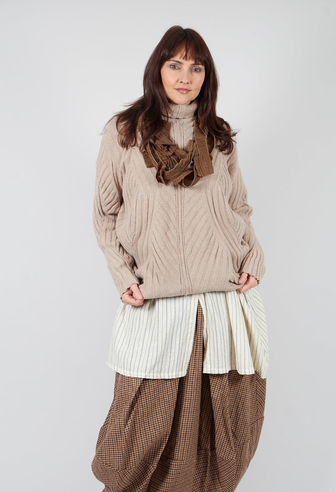 Thick Knit Jumper in Beige