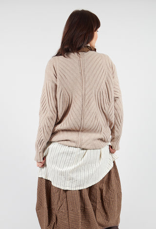 Thick Knit Jumper in Beige