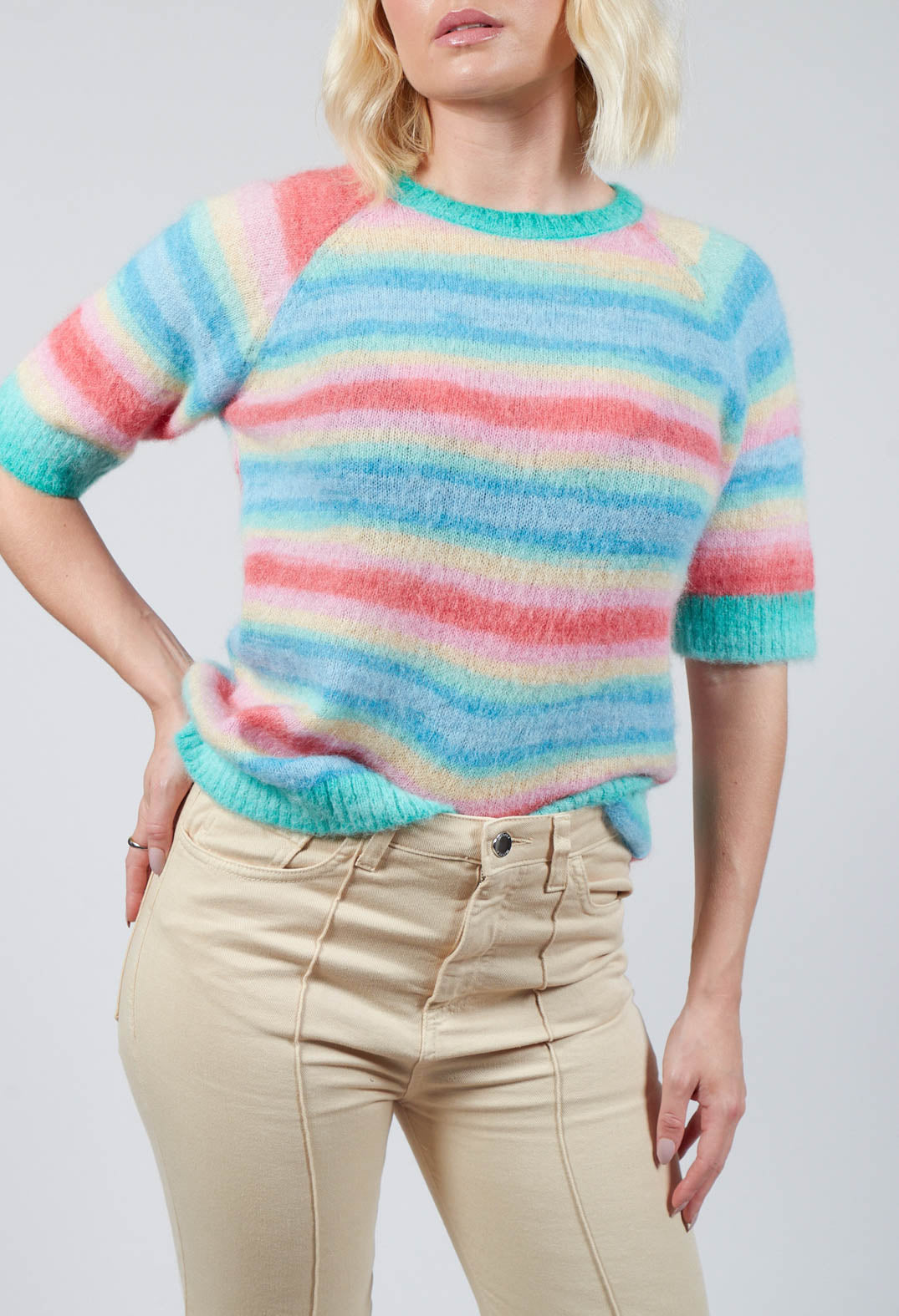 Mohair Knit in Pastel Multicolour