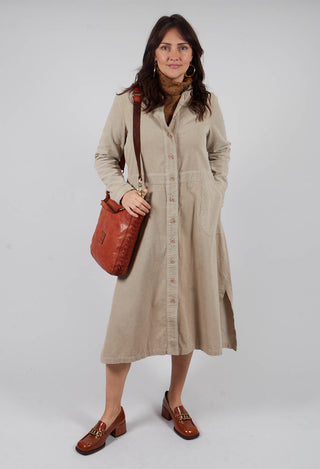 Corduroy Shirt Dress in Toison