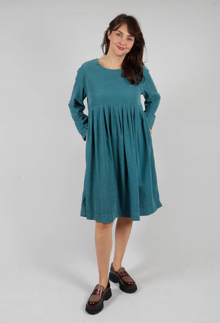 Long Sleeve Dress with Pleated Waist in Lotus