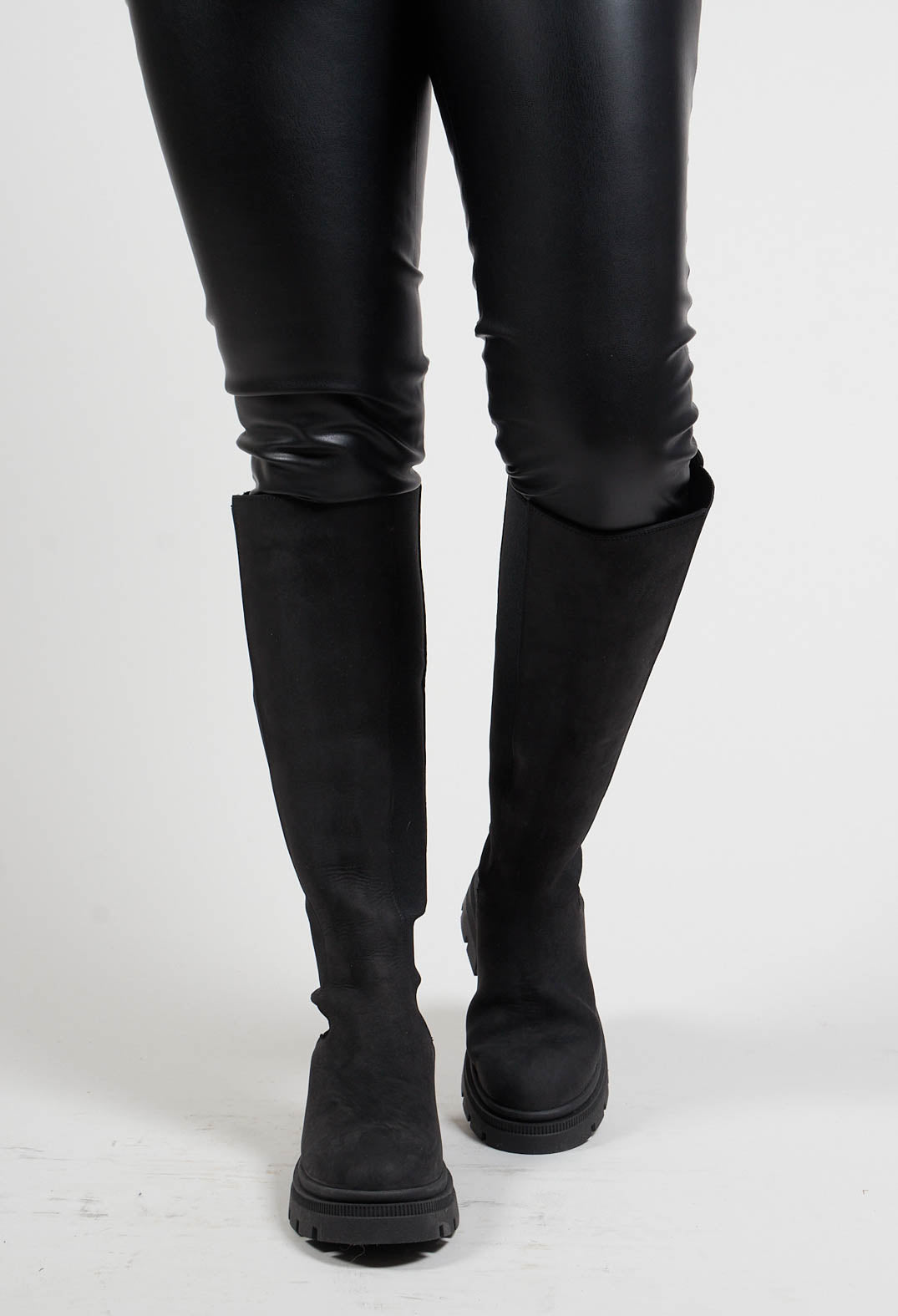 Slim High Boots in New Black – Olivia May