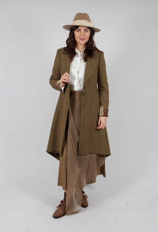 Soul Embroidery Coat in Tweed