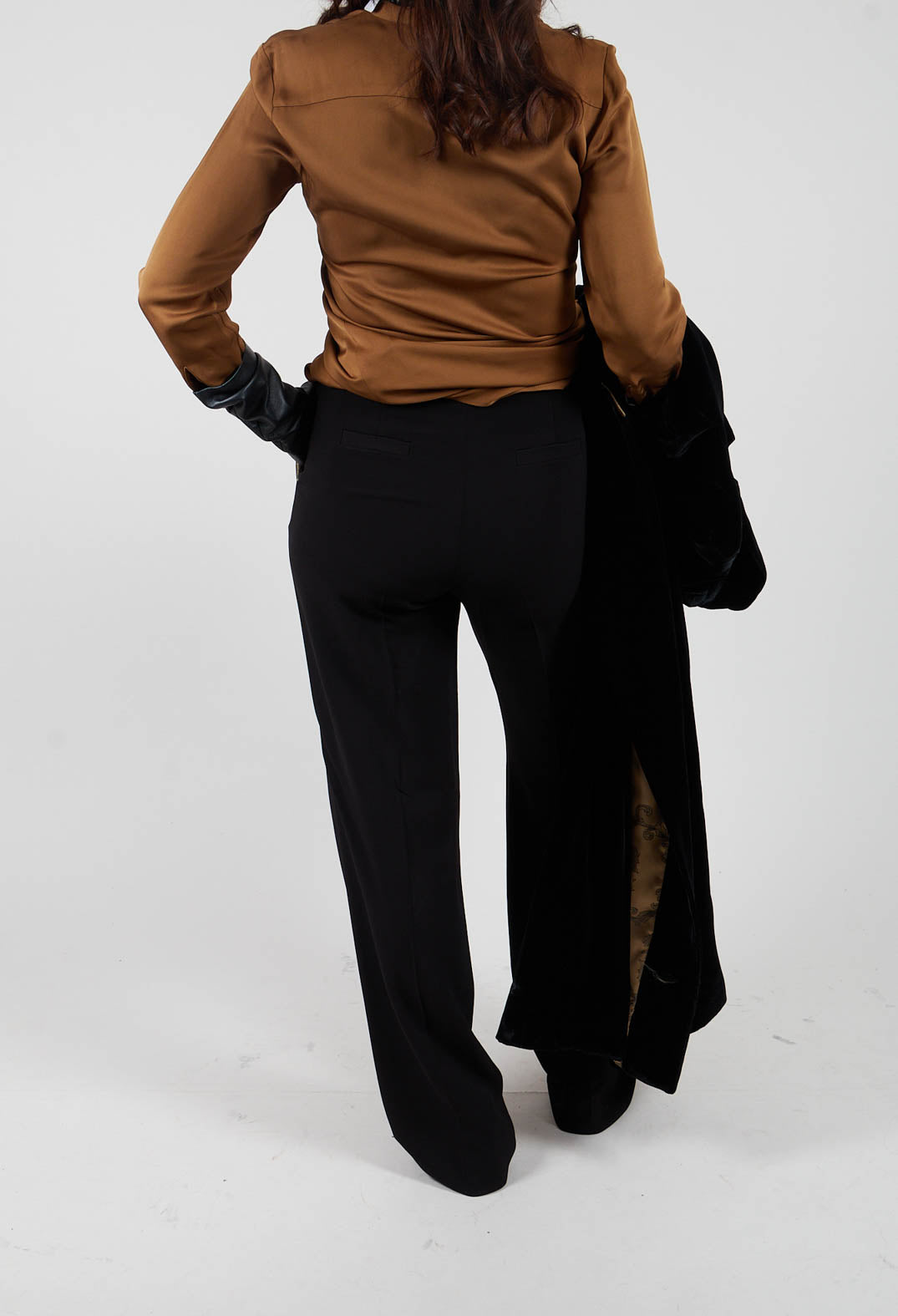 Crepe York Pants in Black