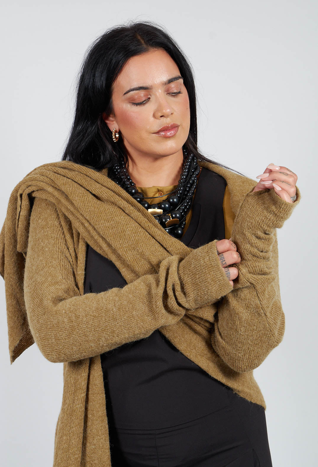 Knitted Nayavu Jumper in Bronze