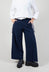 Sagar Wide Leg Trousers in Dark Blue