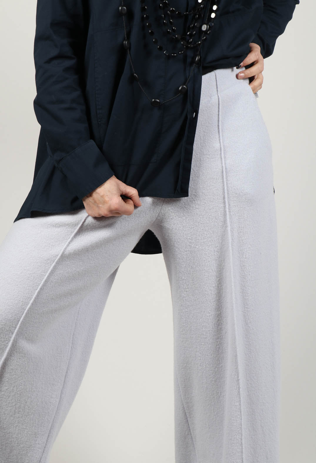 Sagar Wide Leg Trousers in Grey