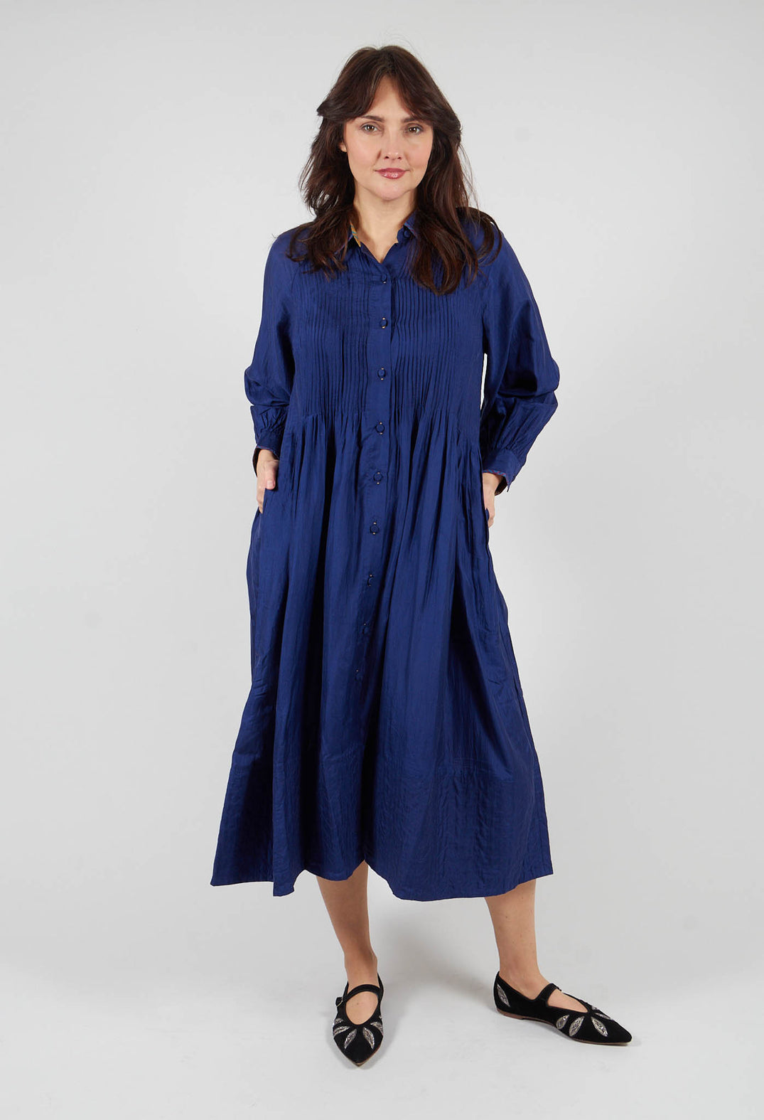 Lupine Dress in Indigo